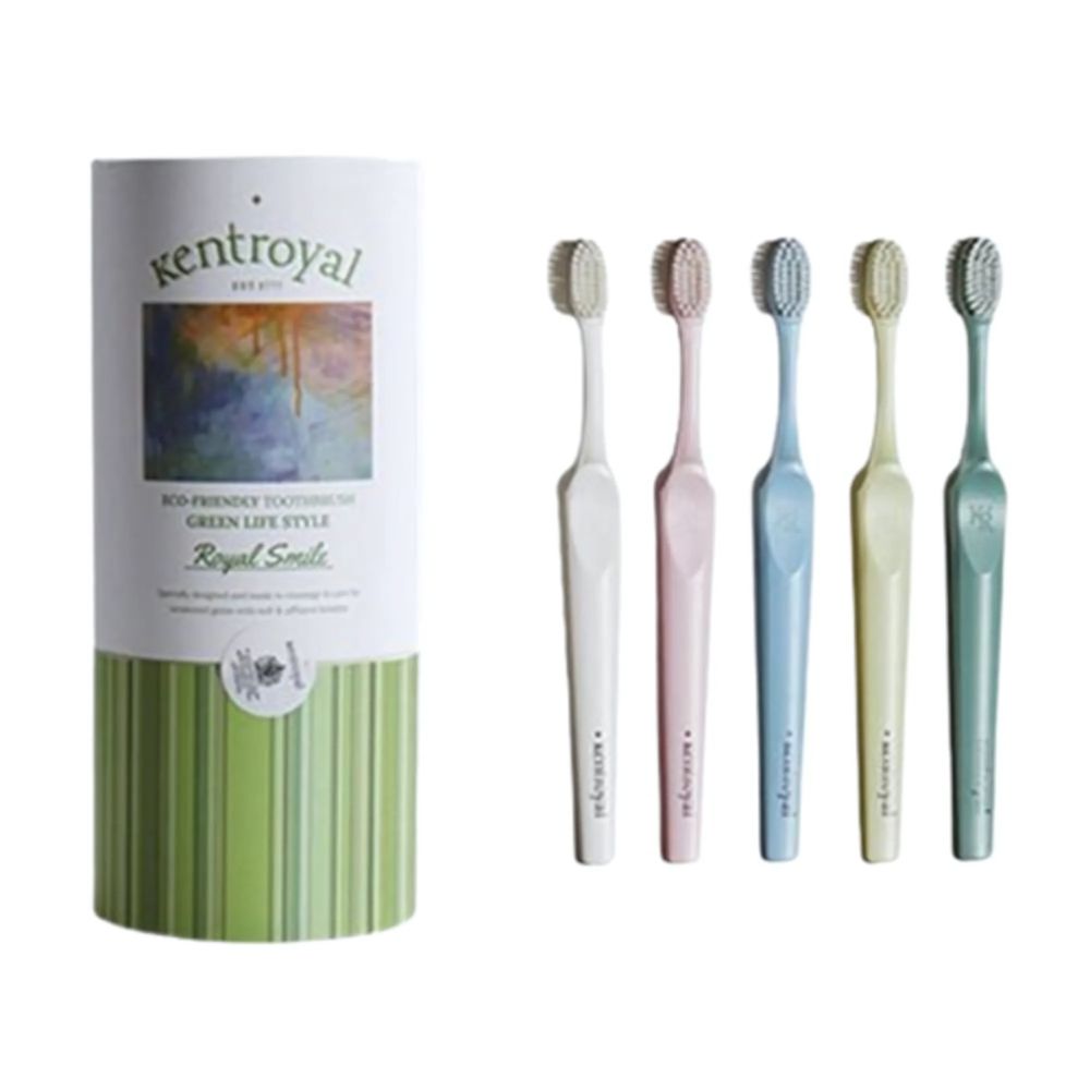 KENT ROYAL KENT ROYAL Royal Smile Toothbrushes 10-Pack - brightening - front bottle shot