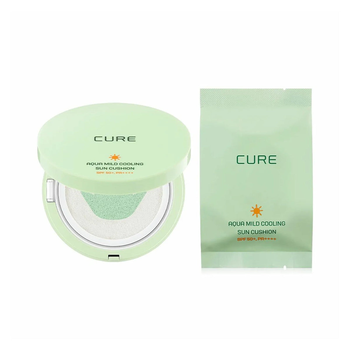 KIM JEONG MOON Aloe KIM JEONG MOON Aloe CURE Aqua Mild Cooling Sun Cushion (Original 25g + Refill 25g) - hydrating - front