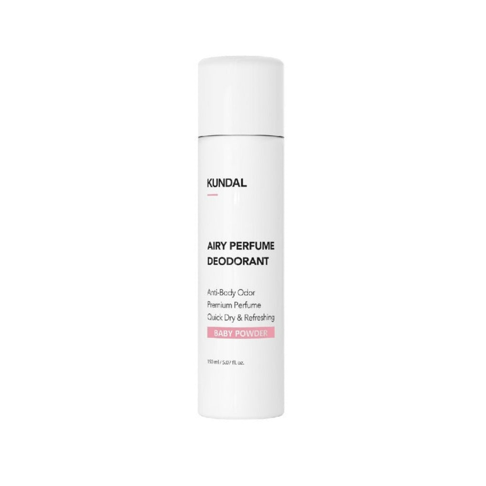 KUNDAL KUNDAL Airy Perdume Deodorant Baby Powder 150ml - hydrating - front bottle shot