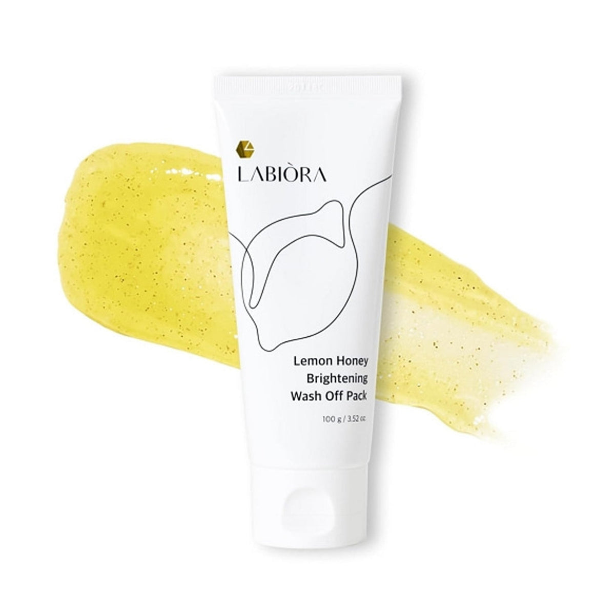 LABIORA LABIORA Lemon Honey Brightening Wash Off Pack 100ml - soothing - front bottle shot