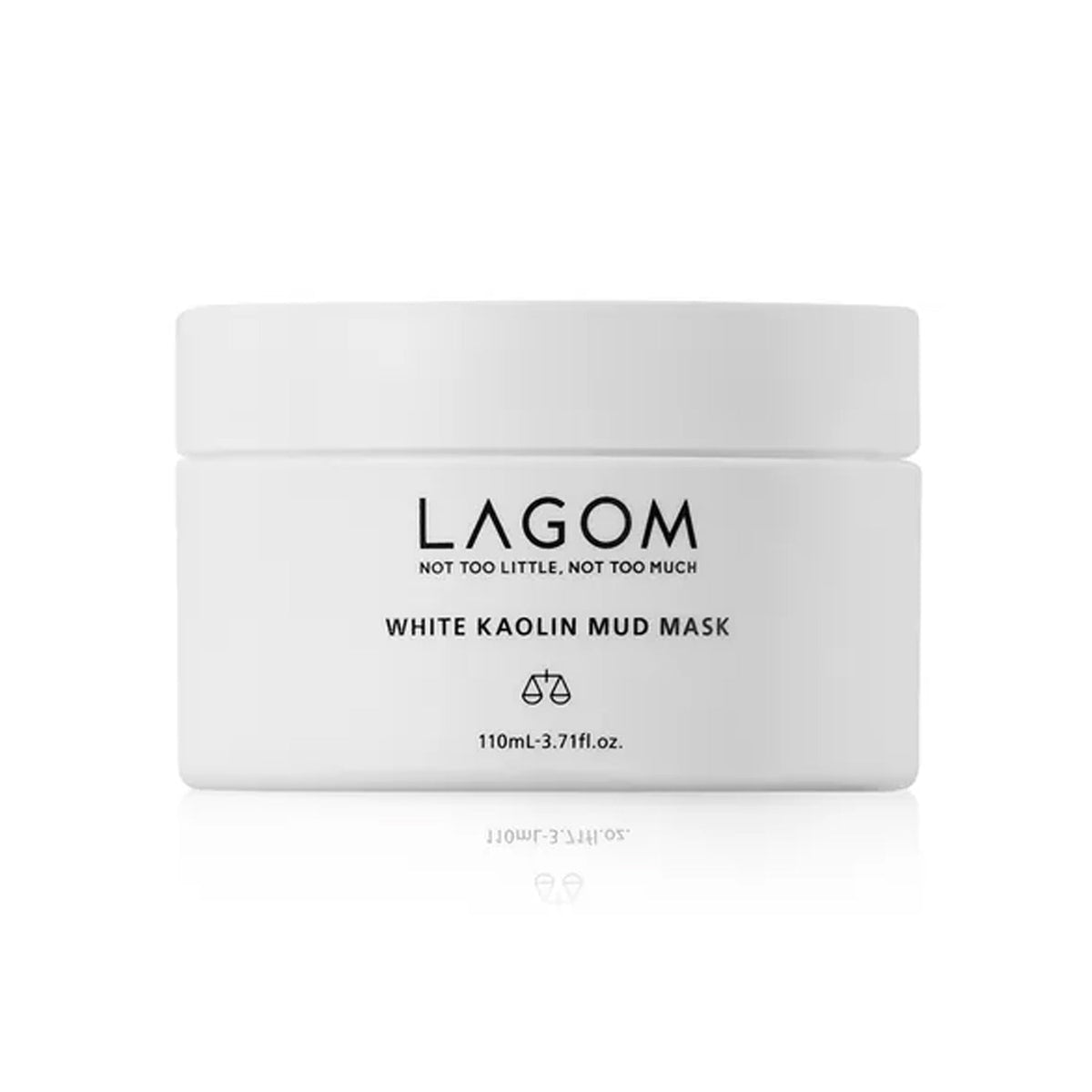 LAGOM LAGOM White Kaolin Mud Mask 110ml - hydrating - front bottle shot