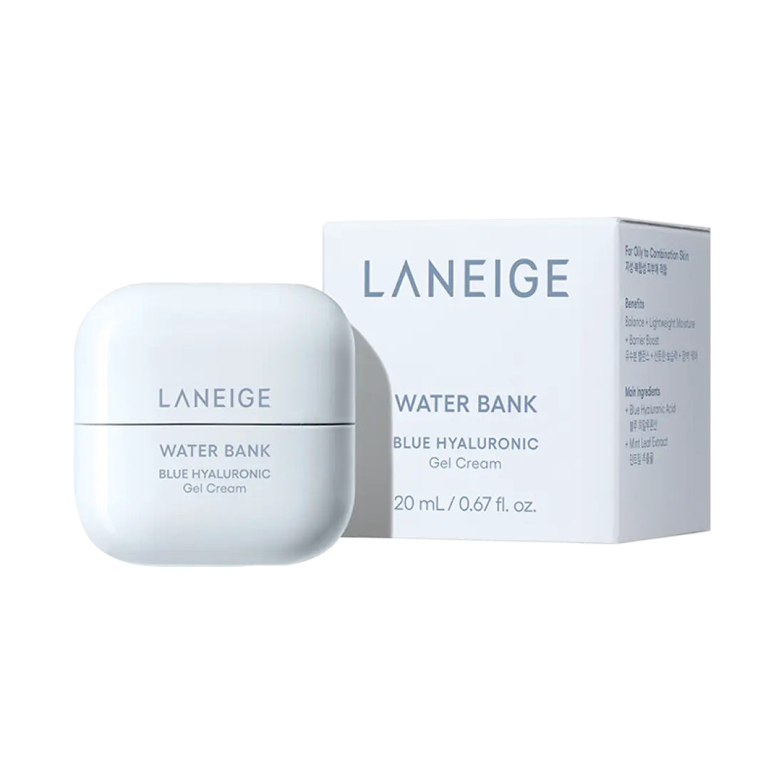 LANEIGE LANEIGE Water Bank Blue Hyaluronic Gel Cream 20ml - hydrating - front bottle shot