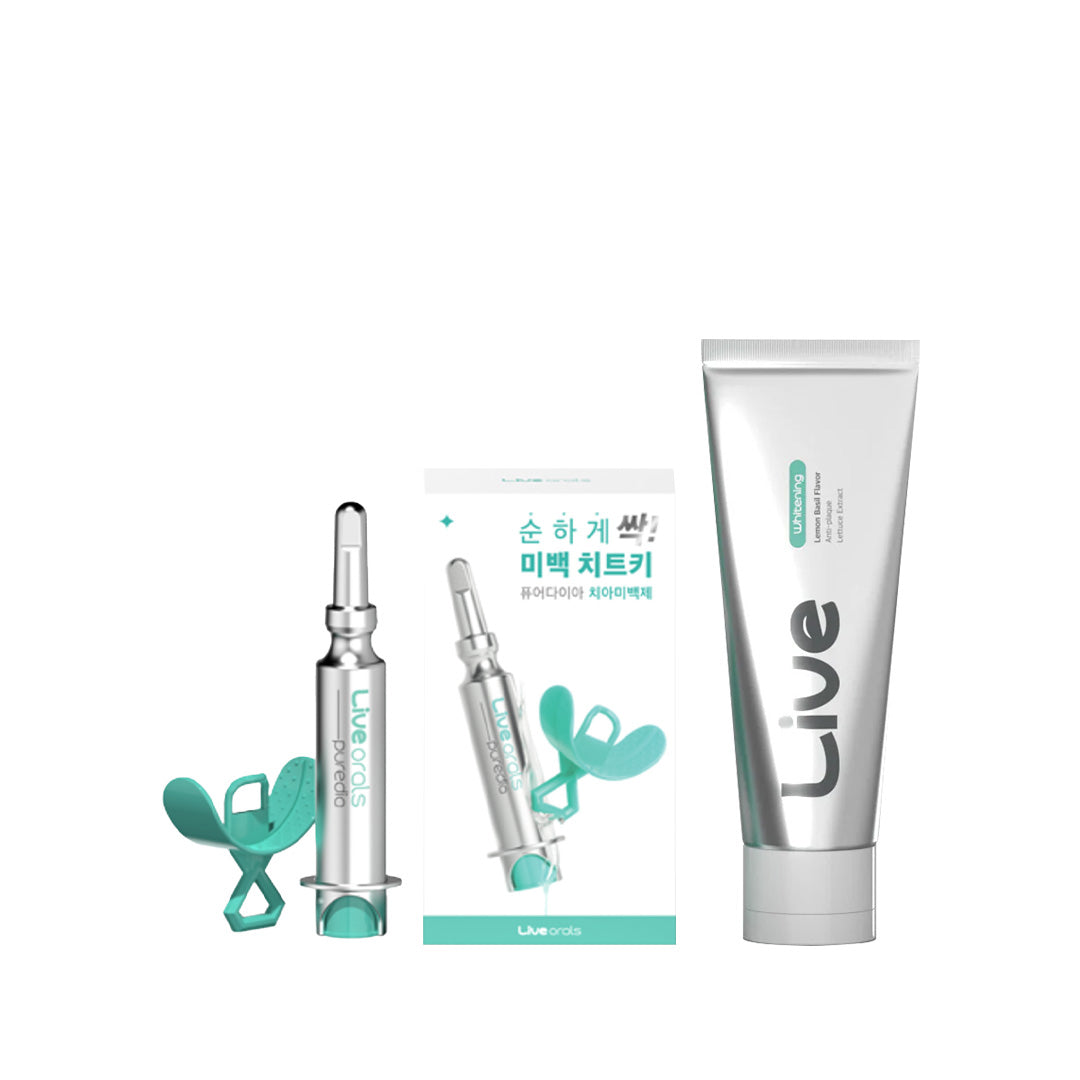 Liveorals Liveorals Puredia Teeth Whitening Self-Care (2 Weeks Supply) + Whitening Toothpaste - brightening - front bottle