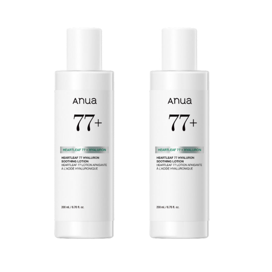 Anua Anua Houttuynia Cordata 77 Hyaluronic Acid Moisture Soothing Lotion 200ml, 2 Pieces - hydrating - front bottle shot