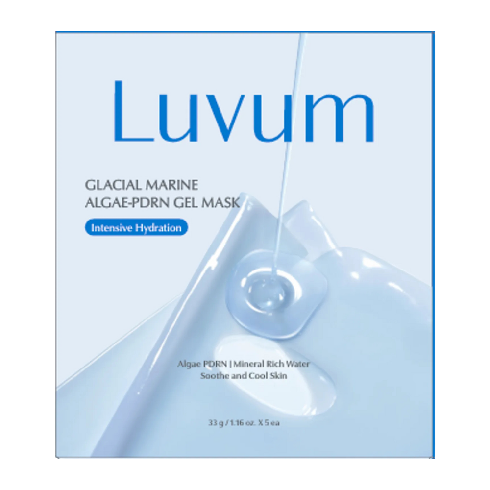 Luvum Luvum Glacial Marine Algae-PDRN Gel Mask Sheet 5ea - hydrating - front bottle shot