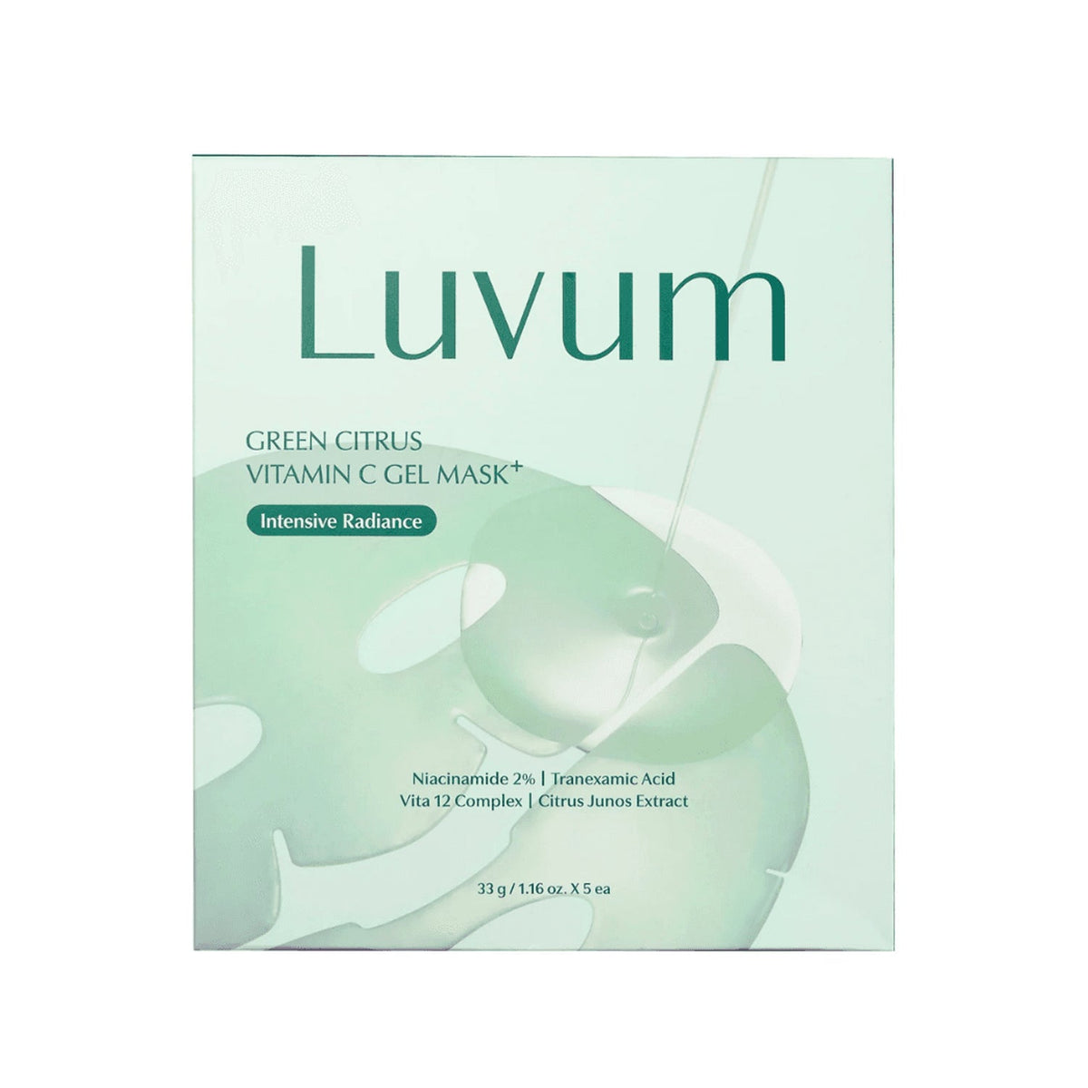 Luvum Luvum Green Citrus Vitamin C Gel Mask Plus 5ea - brightening - front bottle shot