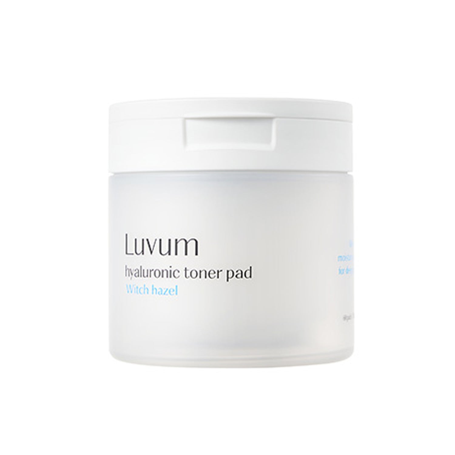 Luvum Luvum Witch Hazel Hyaluronic Toner Pad 60ea - hydrating - front bottle shot