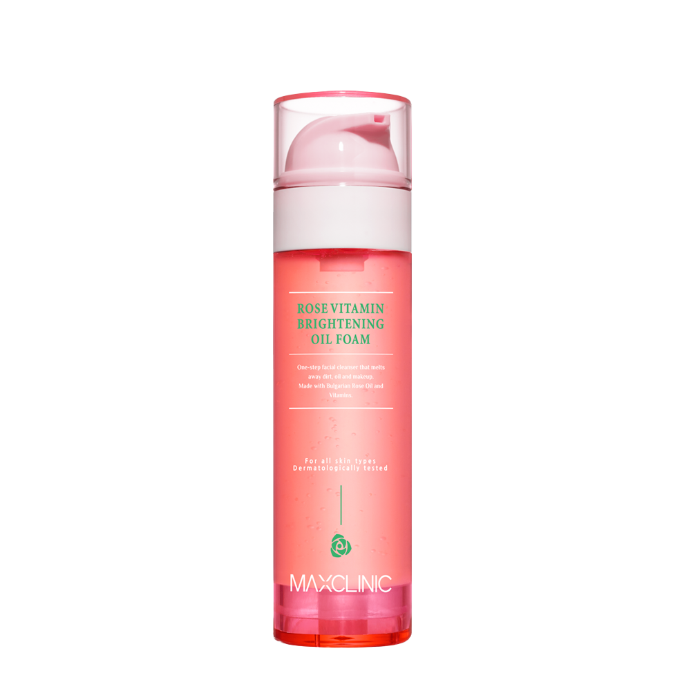 MAXCLINIC MAXCLINIC Rose Vitamin Brightening Oil Foam 110g - brightening - front bottle shot