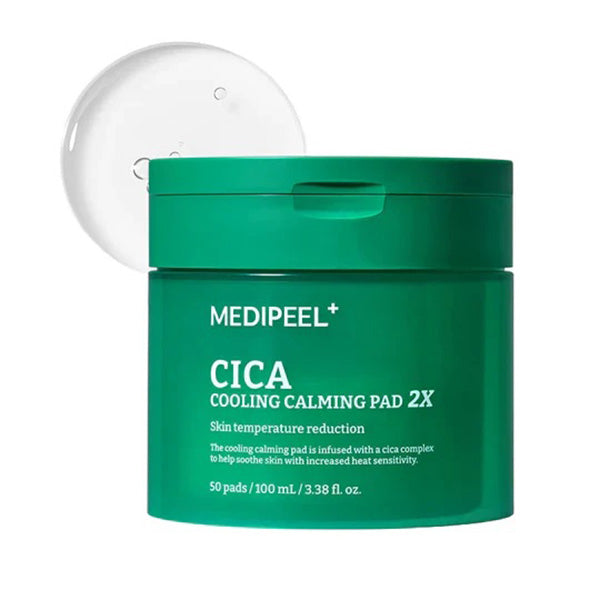 MEDI-PEEL MEDI-PEEL Cica Cooling Soothing Pads 2x 100ml 50ea - hydrating - front bottle shot