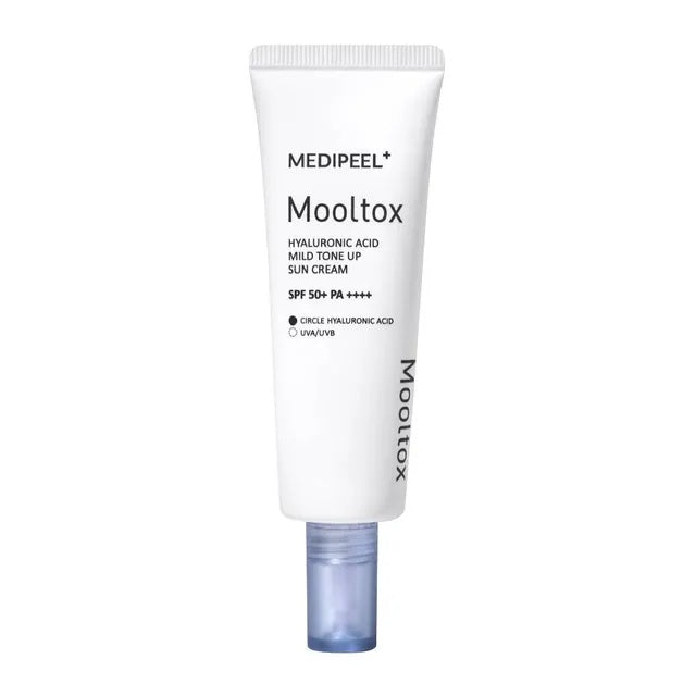 MEDI-PEEL MEDI-PEEL Mooltox Hyaluronic Acid Mild Tone Up Sun Cream SPF 50+ PA++++ 50g - hydrating - front bottle shot