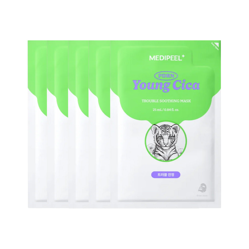 MEDI-PEEL MEDI-PEEL Young Cica PDRN Trouble Soothing Mask 25ml 5ea - hydrating - front bottle shot