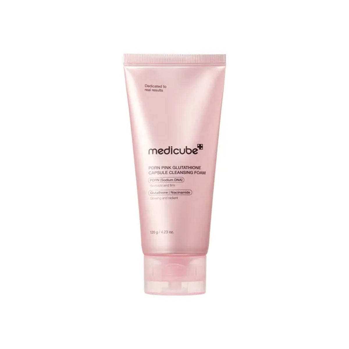 MEDICUBE MEDICUBE PDRN Pink Glutathione Capsule Cleansing Foam 120g - hydrating - front bottle shot