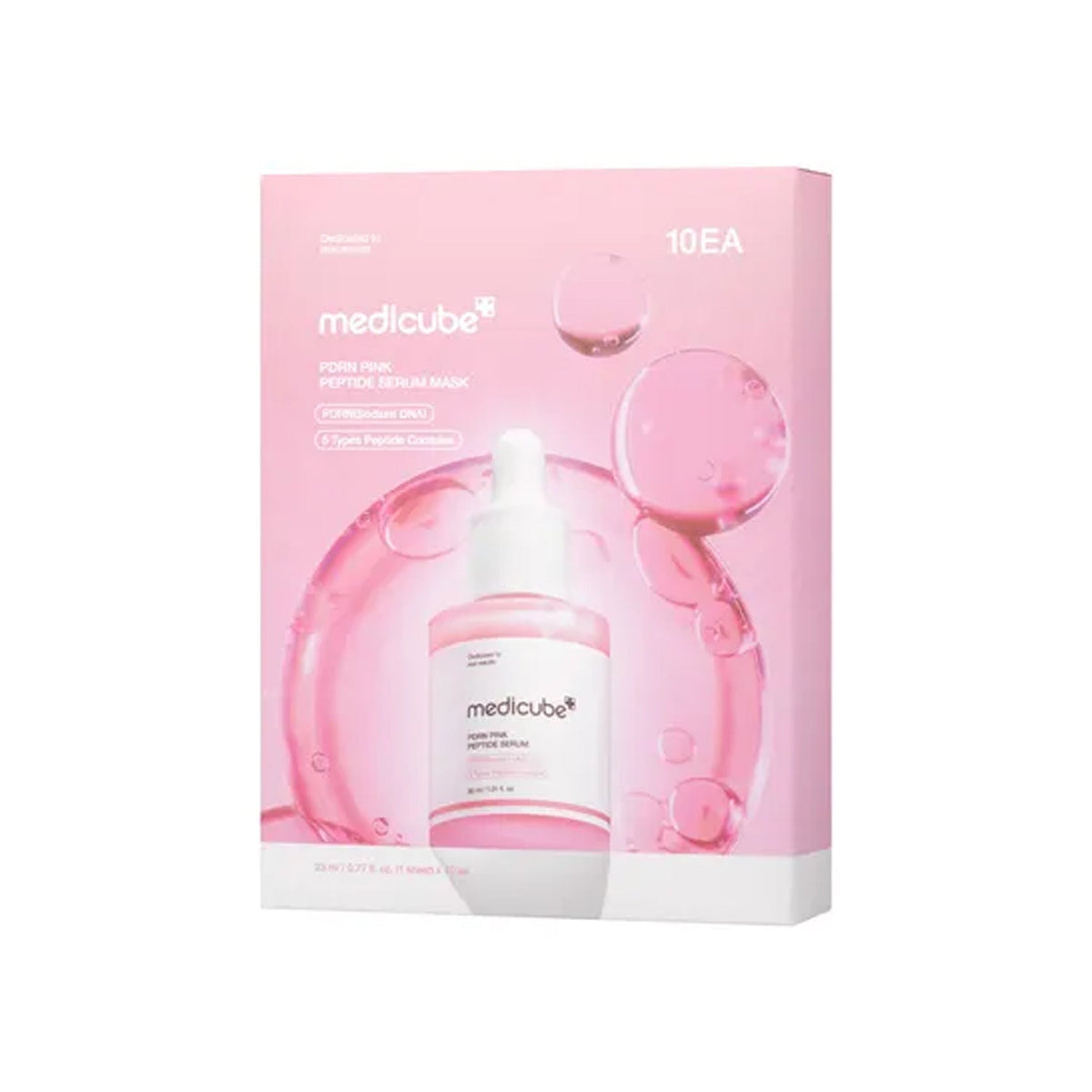 MEDICUBE MEDICUBE PDRN Pink Peptide Serum Mask Set 10 Sheets - hydrating - front bottle shot