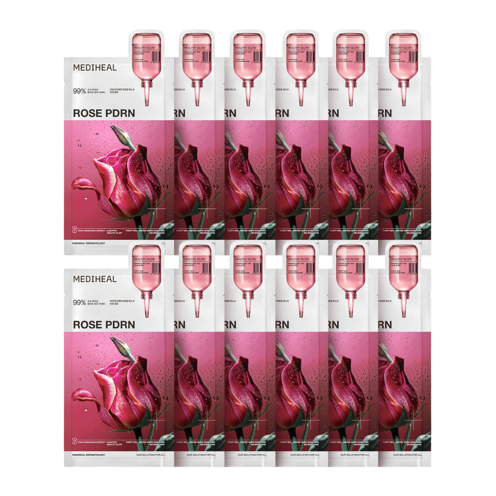 MEDIHEAL MEDIHEAL British White Rose PDRN Essential Mask Sheet Bio 10ea - hydrating - front bottle shot