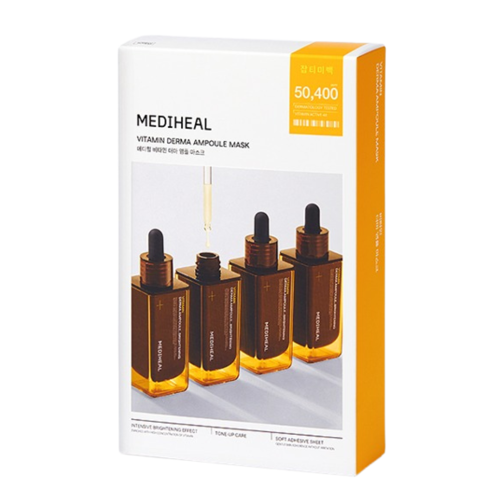 MEDIHEAL MEDIHEAL Vitamin Derma Ampoule Mask 10ea - sun protection - front bottle shot
