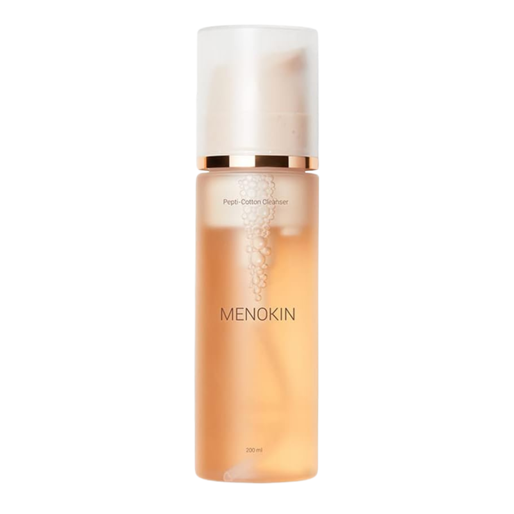 MENOKIN MENOKIN Pepti Cotton Cleanser 200ml - hydrating - front bottle shot