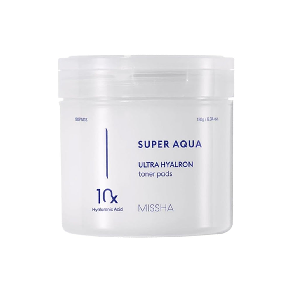 MISSHA MISSHA Super Aqua Ultra Hyalron Toner Pads (180g) - hydrating - front bottle shot