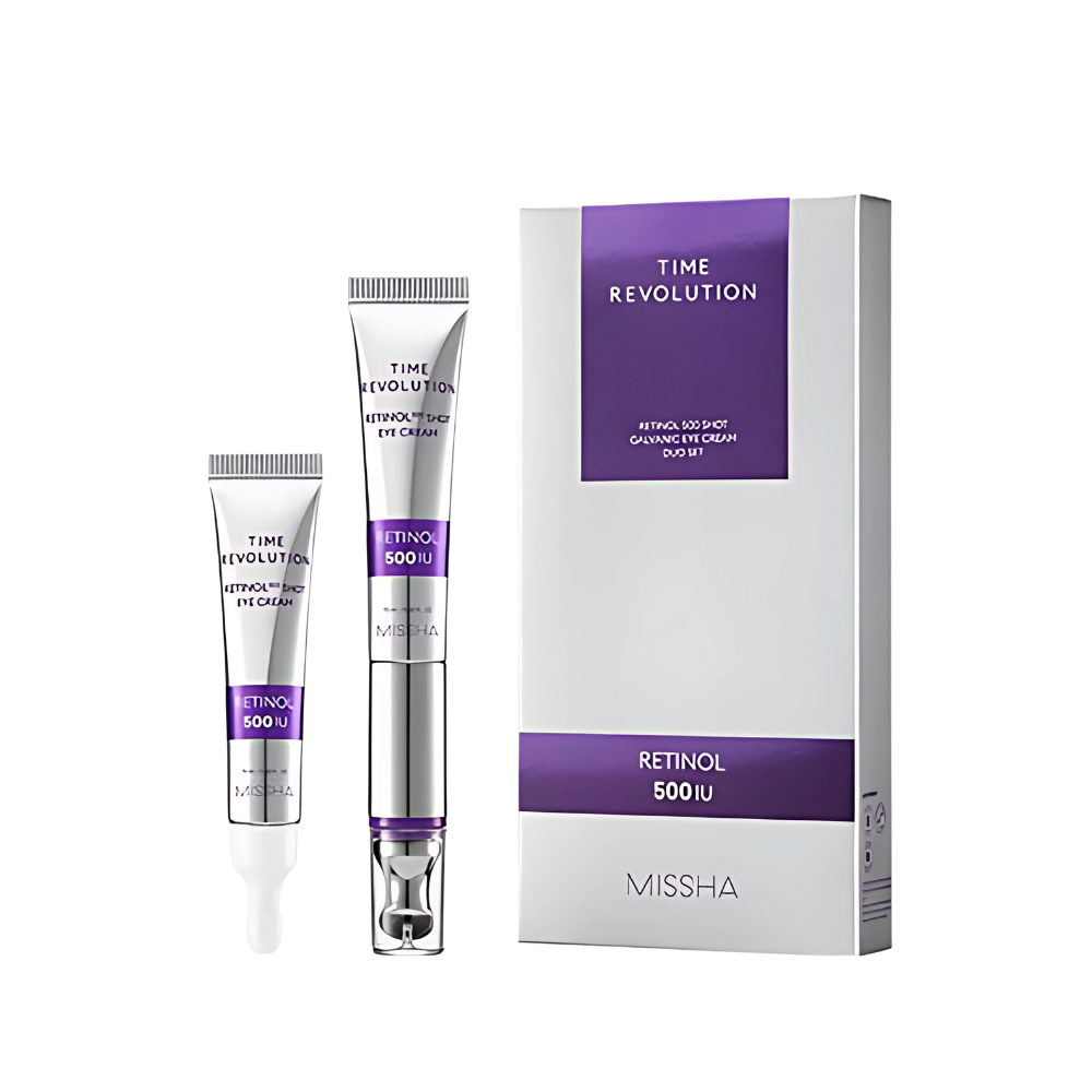 MISSHA MISSHA Time Revolution 500 Shot Galvanic Eye Cream Duo Set - exfoliating - front bottle shot