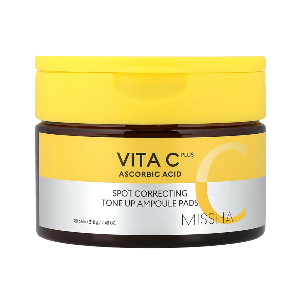 MISSHA MISSHA Vita C Plus Blemish-C Tone-Up Ampoule Pads 210g (80 Sheets) - hydrating - front bottle shot