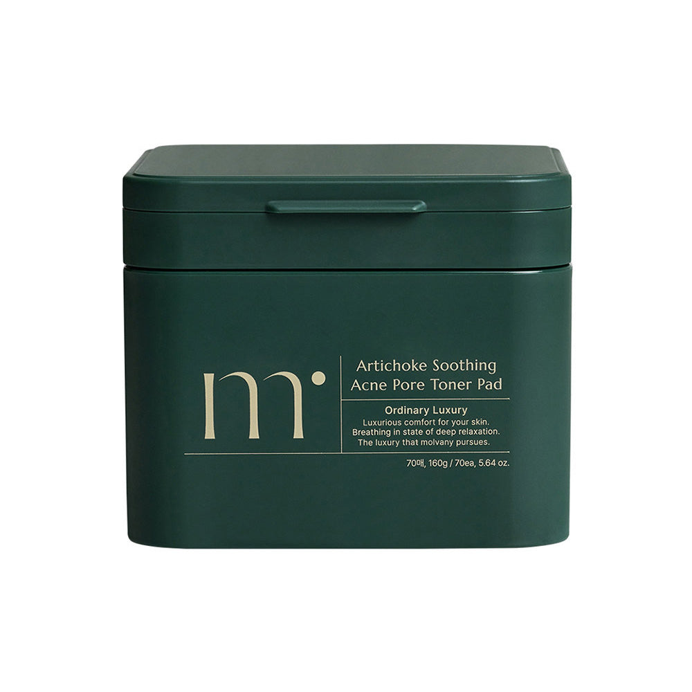 MOLVANY MOLVANY Artichoke Soothing Acne Pore Toner Pad 70P - hydrating - front bottle shot
