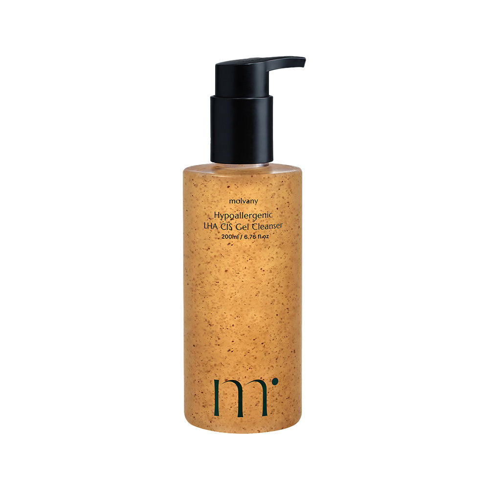 MOLVANY MOLVANY Hypoallergenic LHA CIS Gel Cleanser 200ml - soothing - front bottle shot