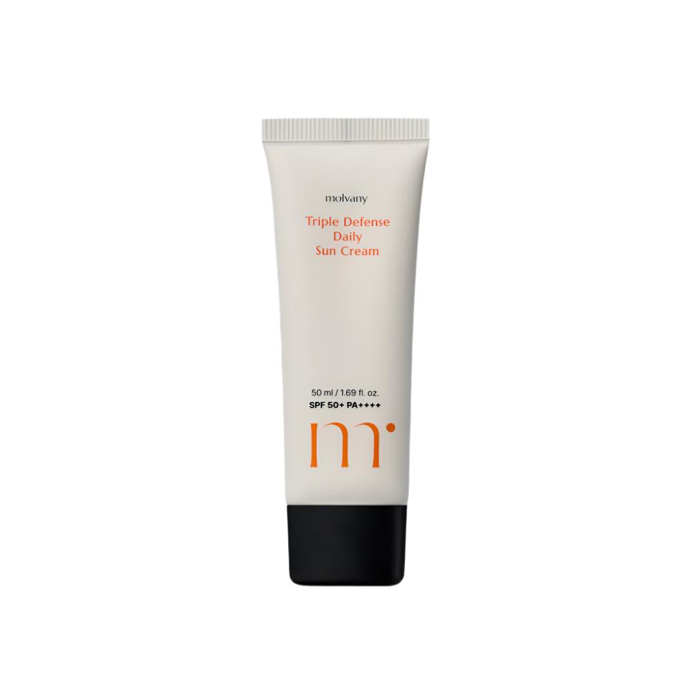 MOLVANY MOLVANY Triple Defense Daily Sun Cream 50ml - hydrating - front bottle shot