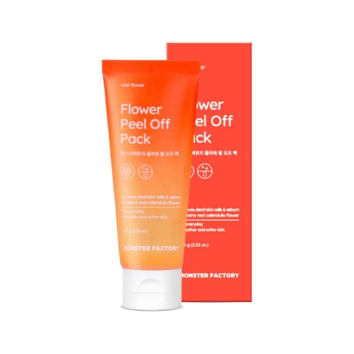 MONSTER FACTORY MONSTER FACTORY Flower Peel Off Pack 100g - soothing - front bottle shot
