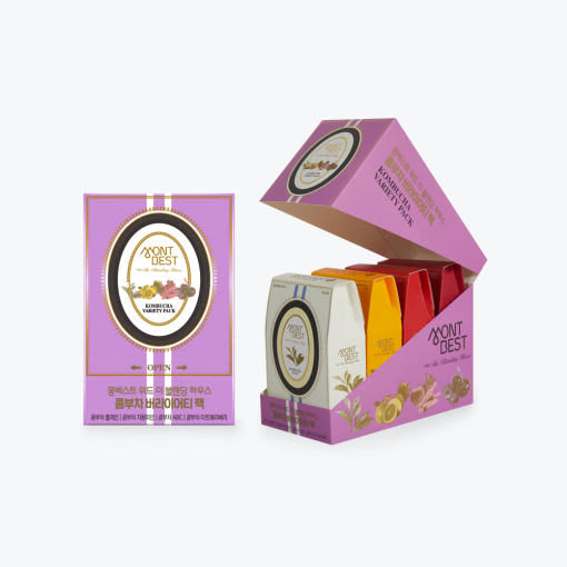 MONTBEST MONTBEST Blending Kombucha Tangy 4-Flavor 40 Sticks - daily care - front bottle shot