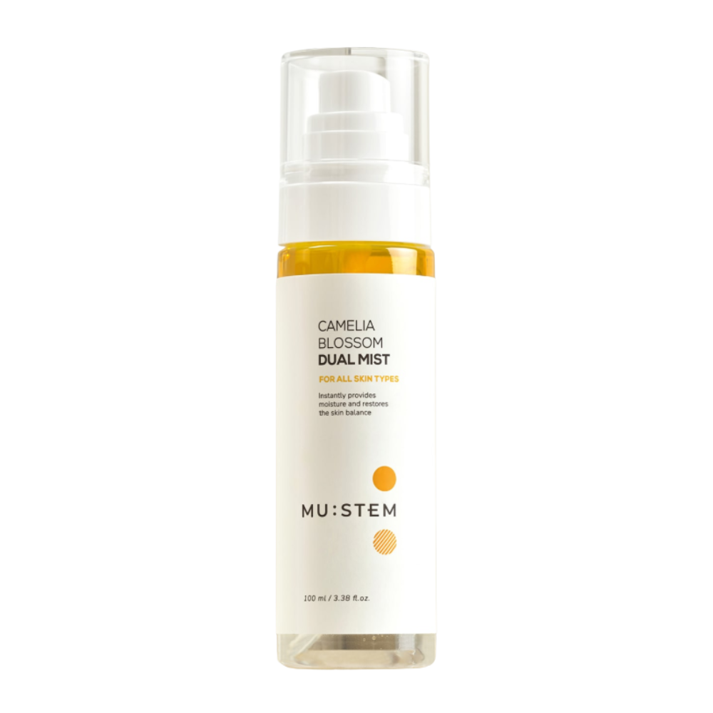 MU:STEM MU:STEM Camellia Blossom Dual Mist 100ml - hydrating - front bottle shot
