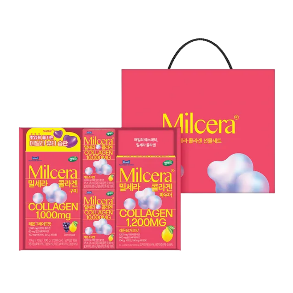 Maeil Health Nutrition Maeil Health Nutrition Selex [Gift Set] Milk-Cera Collagen Gift Set (4 Drinks, 1 Box of Powder, 1 Box
