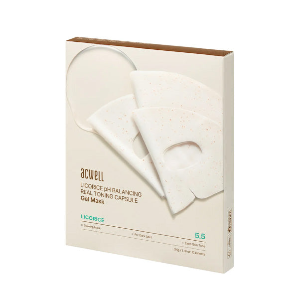 acwell Acwell Licorice Water pH Balancing Real Toning Capsule Gel Mask 4ea - soothing - front bottle shot