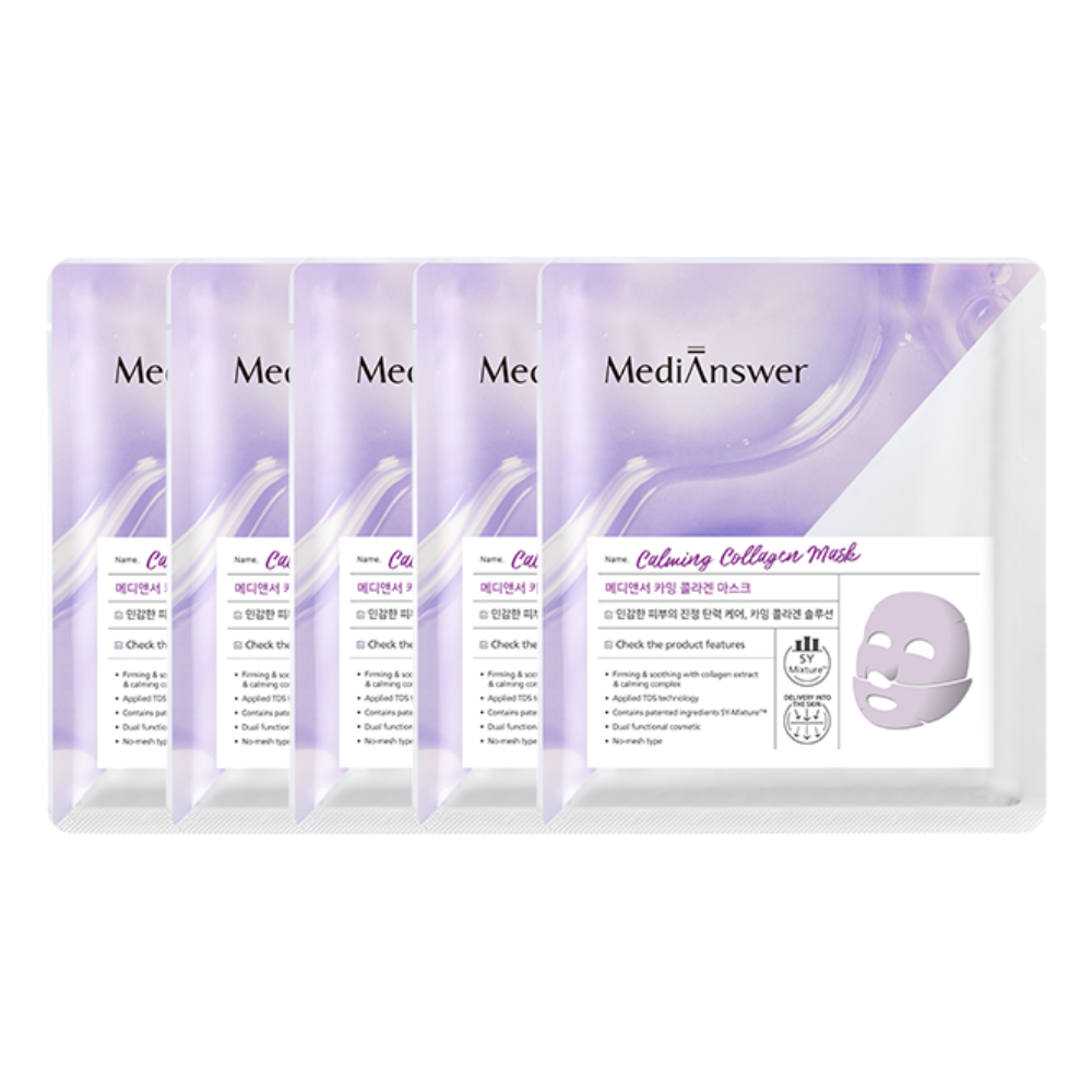 MediAnswer MediAnswer Calming Collagen Mask Sheet 37g*5ea - soothing - front bottle shot