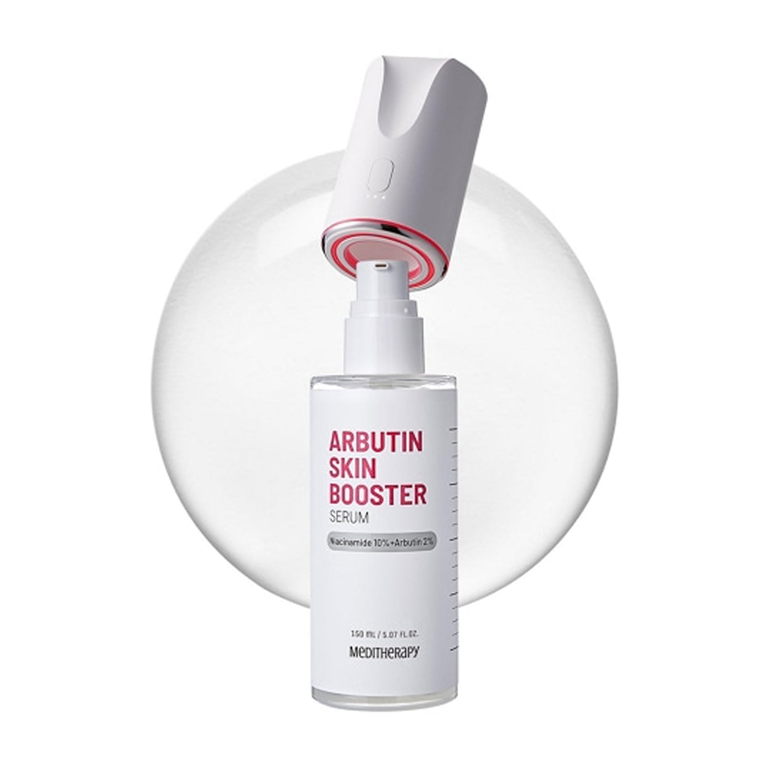Meditherapy Meditherapy Arbutin Skin Booster Serum 150ml & Device Set - daily care - front bottle shot