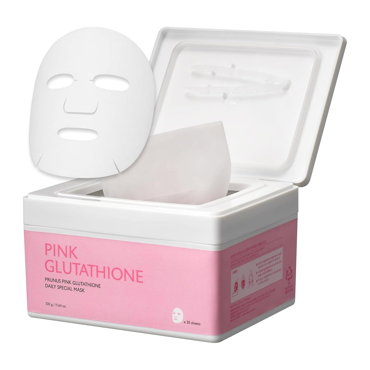 Milk Touch Milk Touch Plum Pink Glutathione Gentle Daily Brightening Mask 330g x 30 Sheets - hydrating - front bottle shot