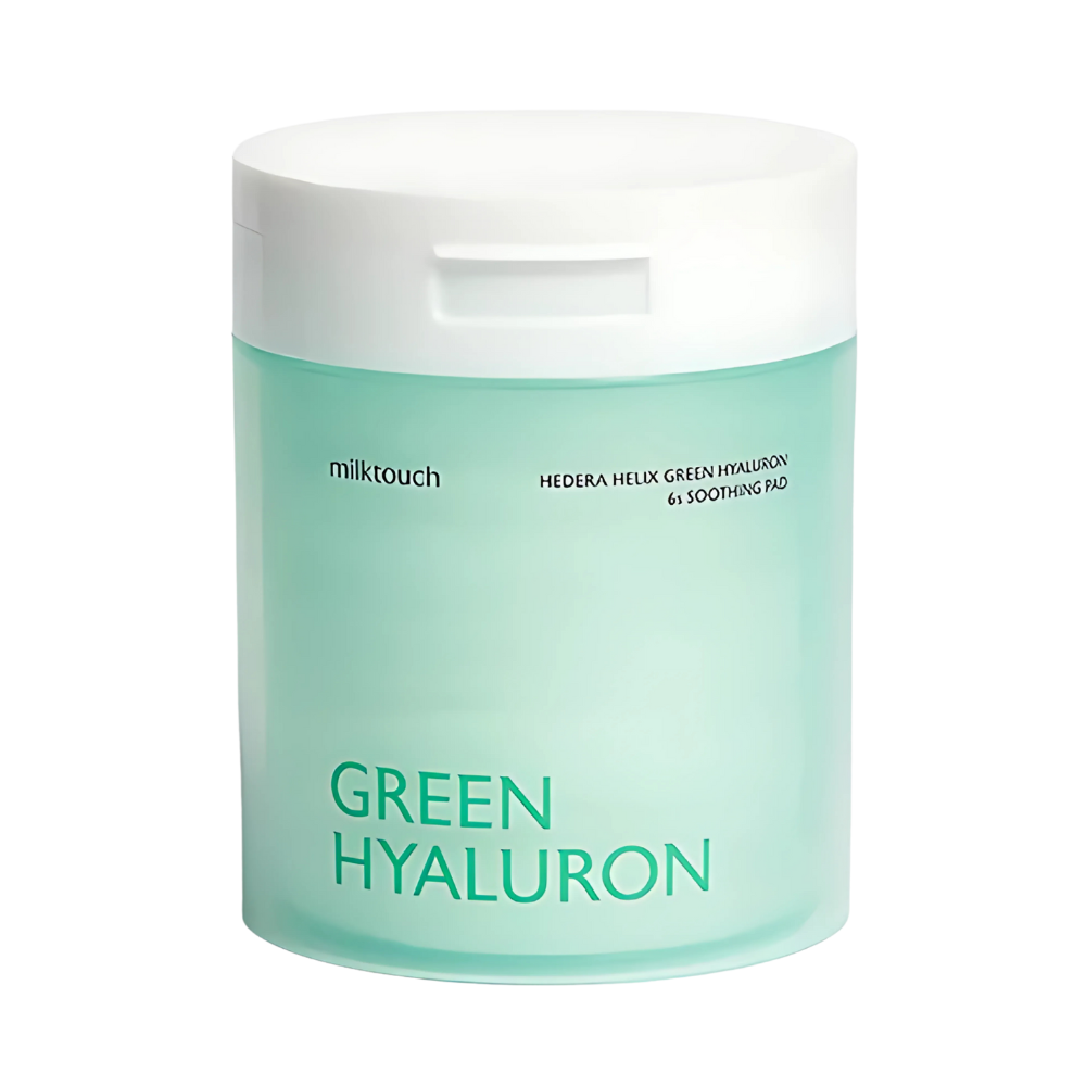 Milk Touch Milk Touch Green Hyaluron 6-Second Hydrating Soothing Pad 270g x 60 Sheets - hydrating - front bottle shot