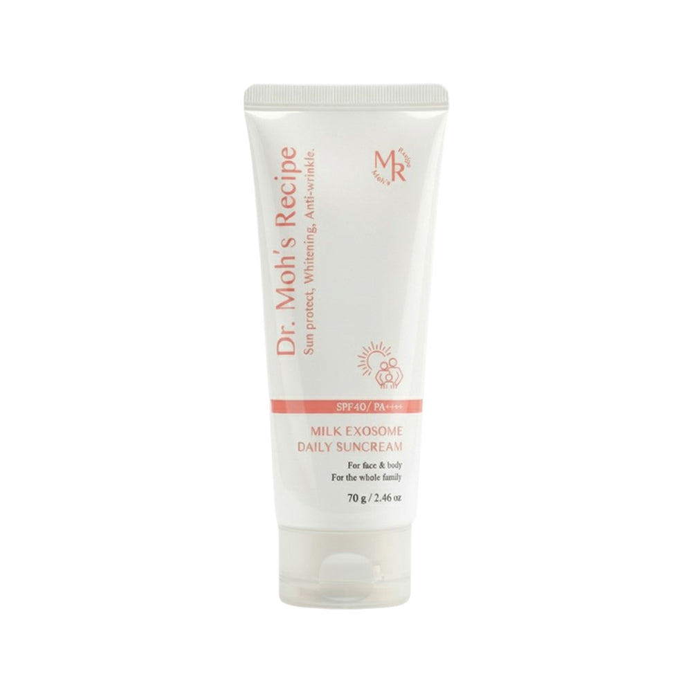 Moh's Recipe Moh's Recipe Dr.Moh's Recipe Milk Exosome Daily Suncream SPF 40 PA++++ 70g - soothing - front bottle shot