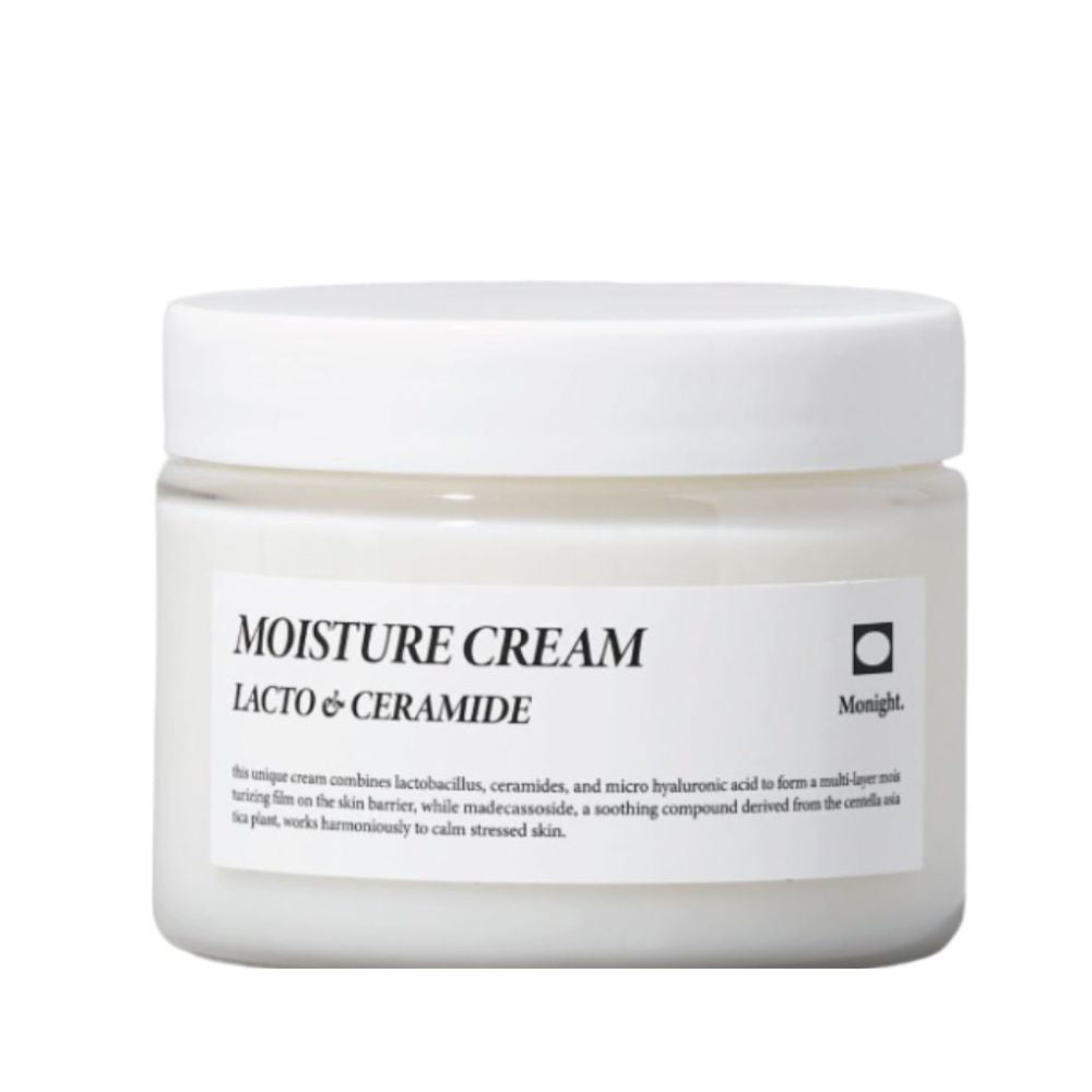 Monight. Monight. Moisture Cream Lacto & Ceramide 100g - hydrating - front bottle shot
