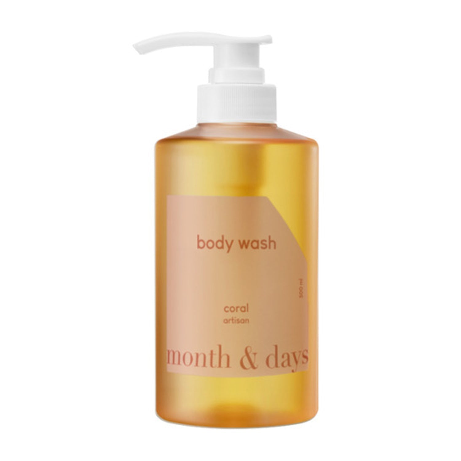Month & Days Month & Days Perfume Body Wash Coral Artisan 500ml - soothing - front bottle shot