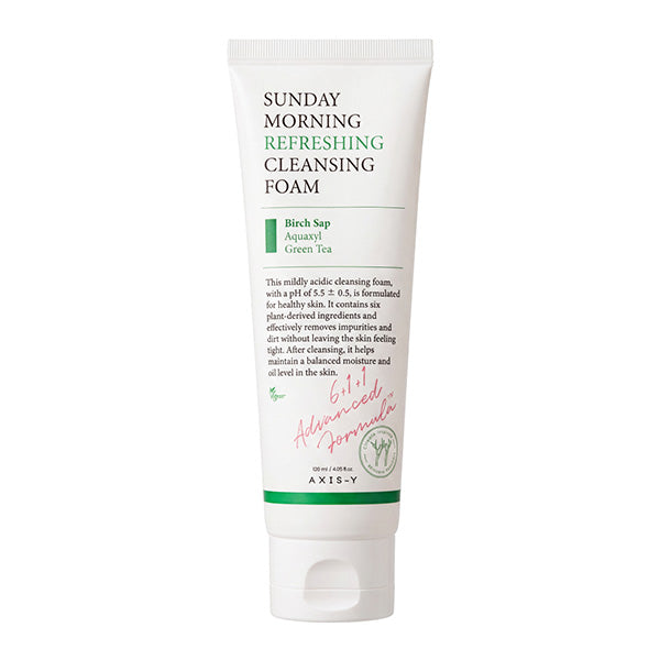AXIS-Y AXIS-Y Sunday Morning Refreshing Cleansing Foam 120ml - hydrating - front bottle shot