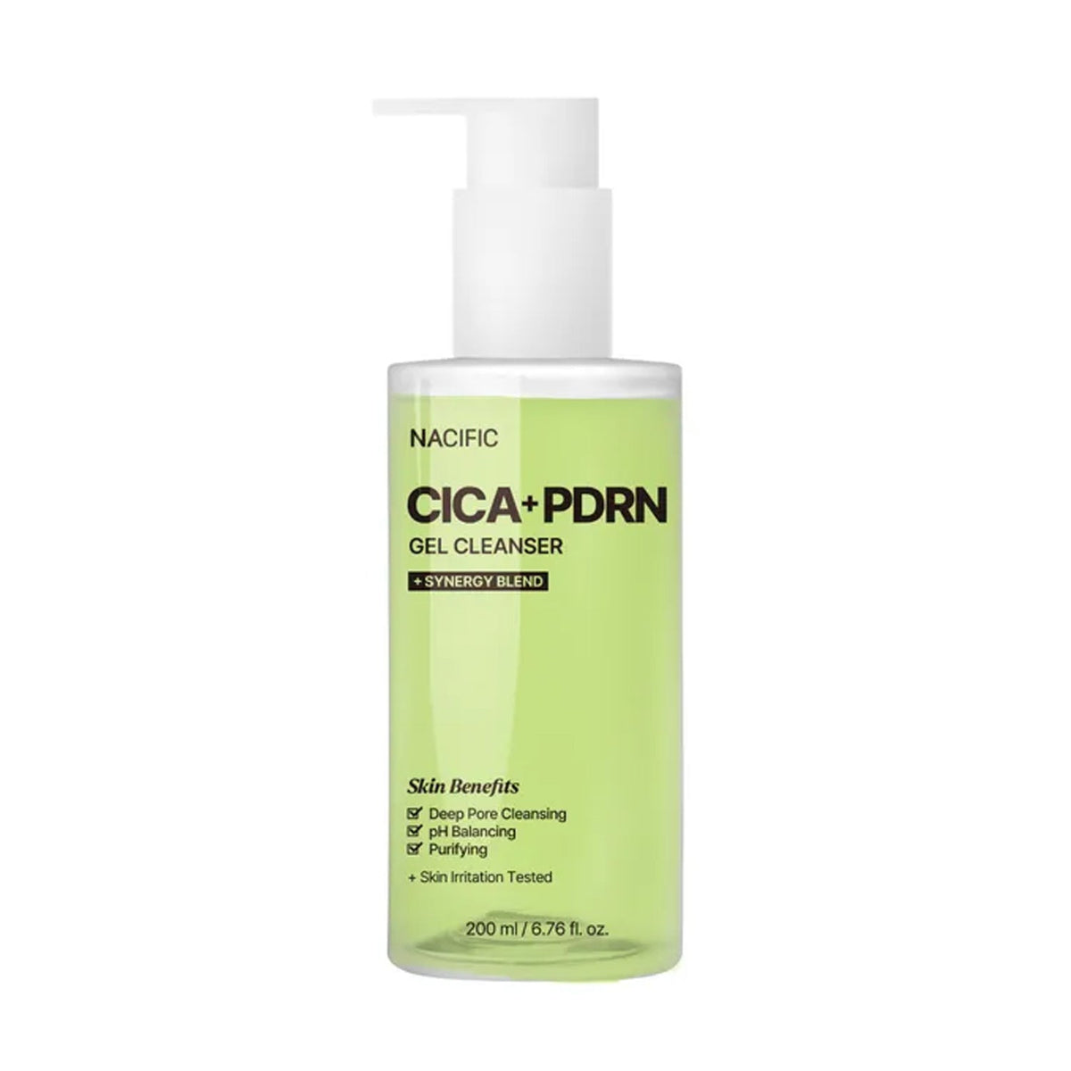 NACIFIC NACIFIC Cica PDRN Gel Cleanser 200ml - hydrating - front bottle shot