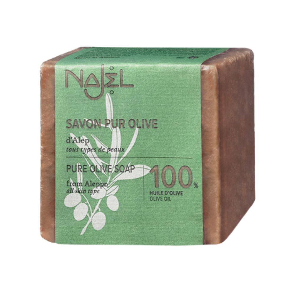 NAJEL NAJEL Aleppo Soap 100% Olive Oil 200g - hydrating - front bottle shot