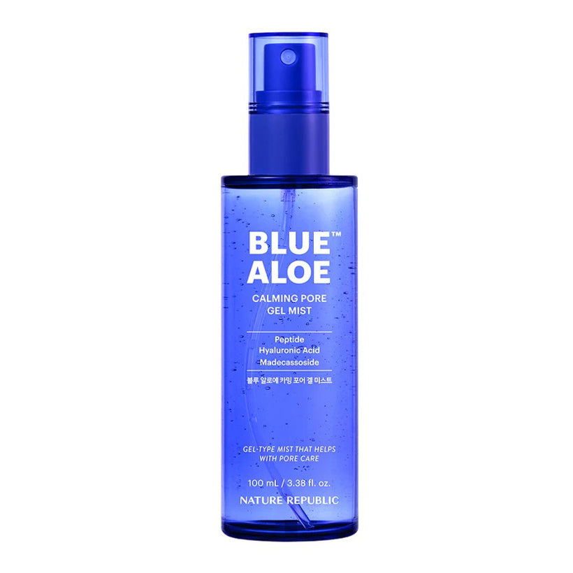 NATURE REPUBLIC NATURE REPUBLIC Blue Aloe Calming Pore Gel Mist 100ml - hydrating - front bottle shot