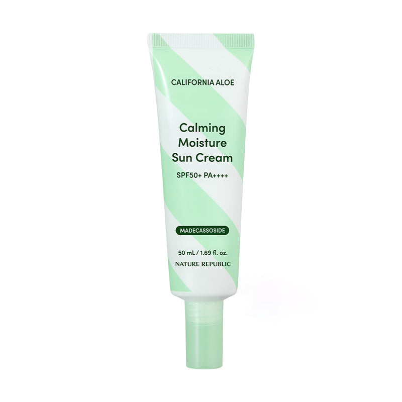NATURE REPUBLIC NATURE REPUBLIC California Aloe Soothing Moisture Sun Cream SPF50+ PA++++ 50ml - hydrating - front bottle