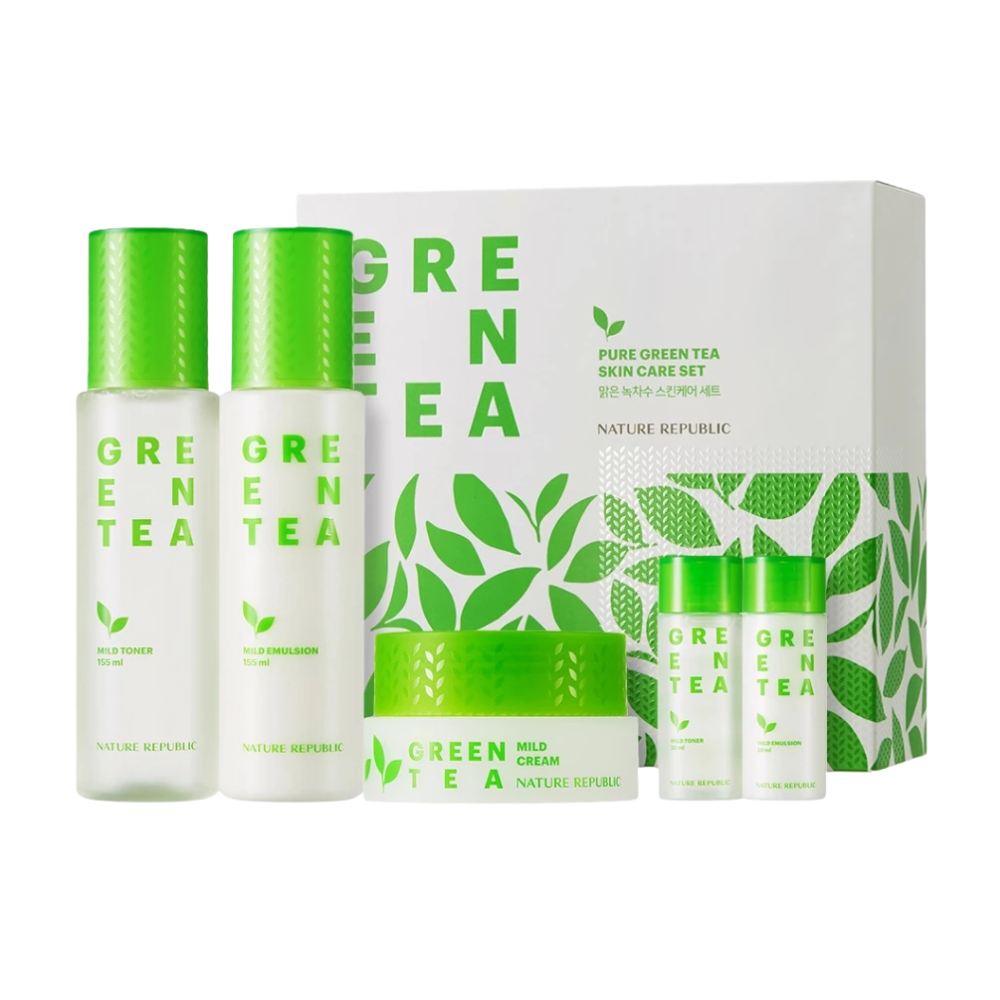 NATURE REPUBLIC NATURE REPUBLIC Pure Green Tea Skincare Special Set - hydrating - front bottle shot