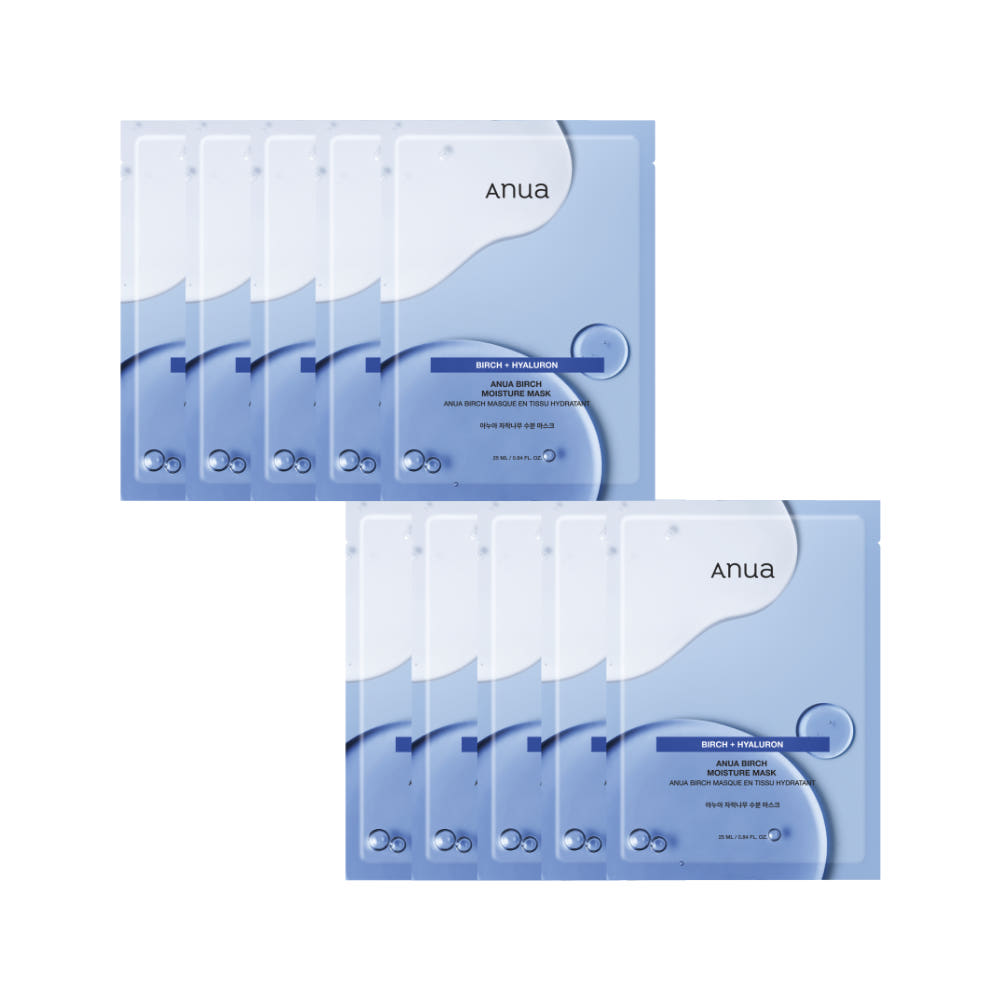 Anua NEW Anua Birch Moisture Mask Set 25ml x 10ea - hydrating - front bottle shot
