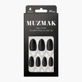 MUZMAK MUZMAK Nail Tips 36pcs #New Black(Almond) - anti-aging - front bottle shot