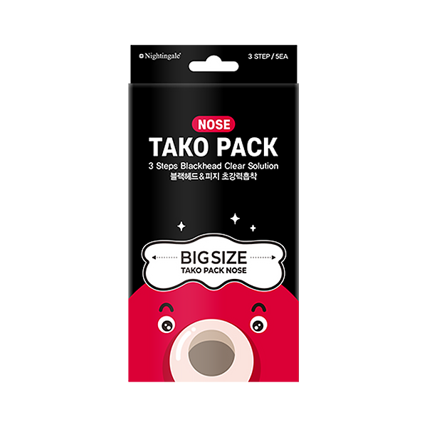 Nightingale Nightingale 3Steps Blackhead Clear Solution Tako Pack Nose 5ea - hydrating - front bottle shot