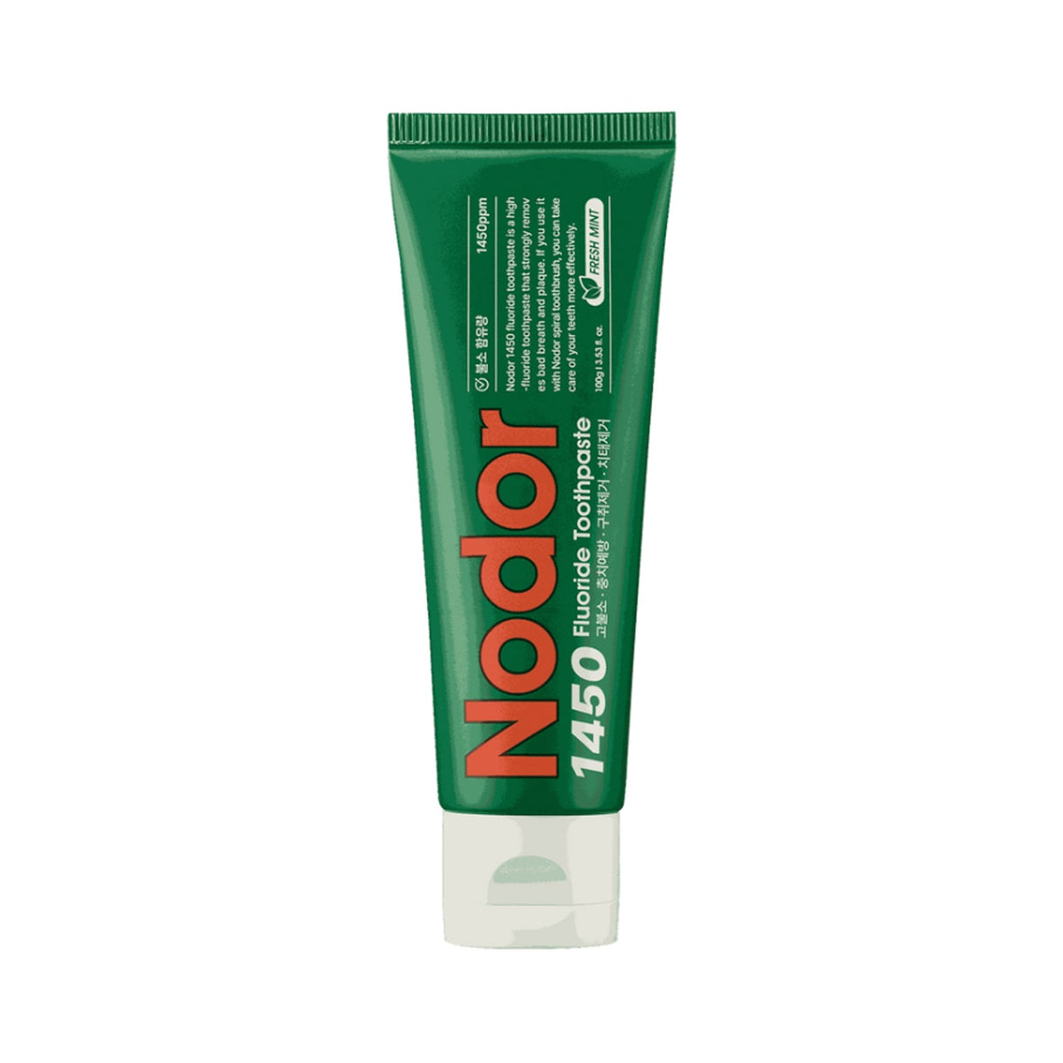 Nodor Nodor 1450 Fluoride Toothpaste 100g - hydrating - front bottle shot