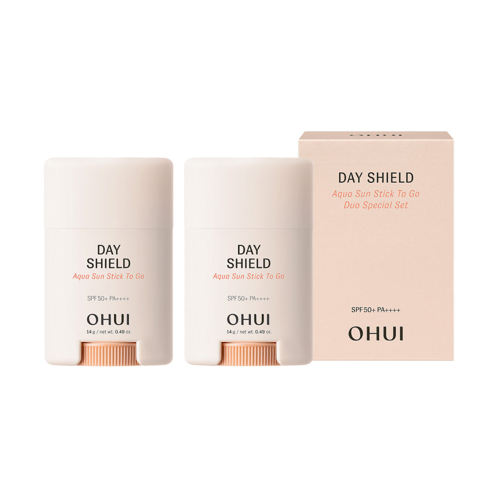 OHUI OHUI Day Shield Aqua Sun Stick To Go Duo SPF50+ PA++++ 14g 2ea - hydrating - front bottle shot