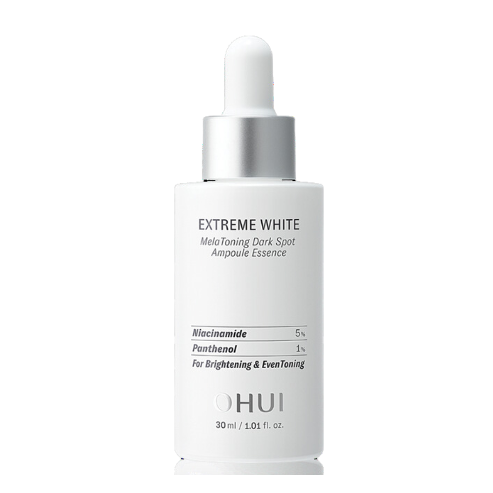 OHUI OHUI Extreme White Melatoning Dark Spot Ampoule Essence 30ml - hydrating - front bottle shot